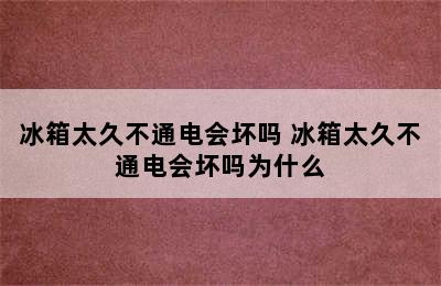 冰箱太久不通电会坏吗 冰箱太久不通电会坏吗为什么